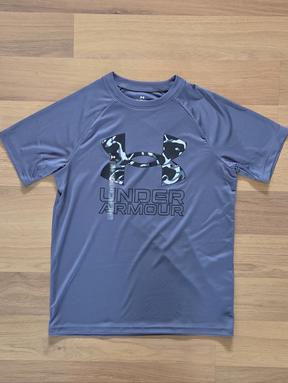 Under Armour Boys' Gray Performance Logo T‑Shirt
